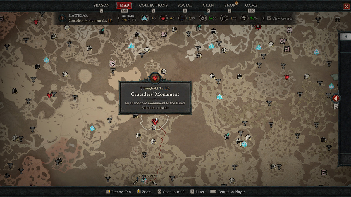 All Hawezar Stronghold Locations In Diablo 4